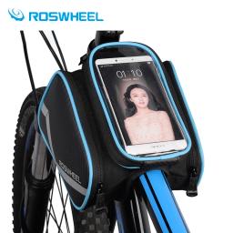Roswheel bolsa de ciclismo com tela sensível ao toque, acessório para bicicleta de estrada e mountain bike, tubo frontal de 6.2 - Image 1