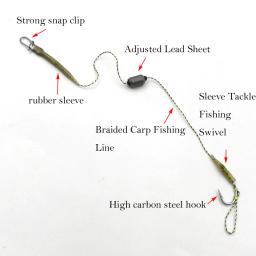 Anzóis combinados para pesca, equipamento de pesca artesanal, anzóis prontos para pescar, tamanho 4 #6 # - Image 5