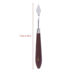 Espátula de paleta de aço inoxidável artista, espátula para raspar mistura de pintura a óleo - Image 1