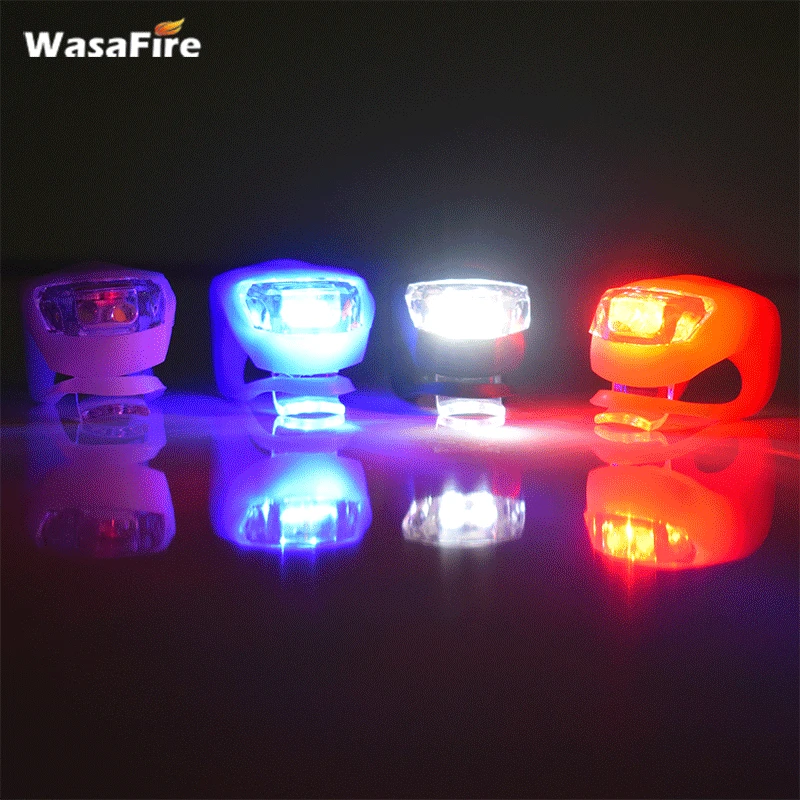 Luz de advertência da segurança do silicone 3 modos luzes da bicicleta capacete led flash luz roda dianteira da bicicleta luz ciclismo traseira lâmpada da cauda - Image 5