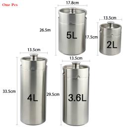 Mini garrafador de cerveja para barril, 2l/3,6l/4l/5l, sus304, garrafa portátil para barril de cerveja com tampas, para fabricação caseira de cerveja ao ar livre, churrasco e festa - Image 1