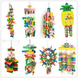 Brinquedos para animais de estimação, papagaio gnawing, brinquedos diy, garra, halteres de pata, cor de corda de madeira, estação de balanço, brinquedo de corda - Image 1