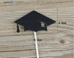 12pçs frete grátis tampa de papel de glitter, bolos com design para formatura, lembranças para festas de formatura, seleções de cupcake - Image 3