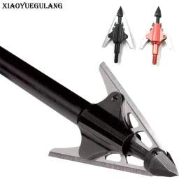 6 pçs 100 grão 2 lâmina fixa caça broadheads flecha pontos pontas de metal para recurvo arco composto e besta - Image 1