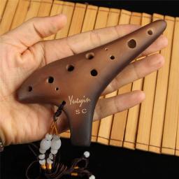 Ocarina alto & soprano c/g/f, 12 orifícios, processo de queima de fumaça, flauta de cerâmica profissional, alta qualidade - Image 2