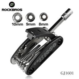 Rockbros 16 em 1 kit de bicicleta de bicicleta multi conjunto de ferramentas de reparo hex falou chave de fenda ferramenta chave de ciclo de montanha conjuntos de ferramentas preto - Image 2