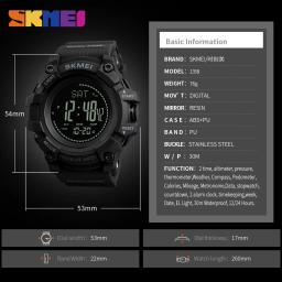 Skmei-Relógio esportivo multifuncional masculino, bússola de pressão, altímetro, Weather Tracker, relógios de pulso digitais impermeáveis - Image 6