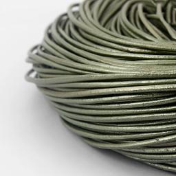 Cordão Redondo de Couro Genuíno para Jóias, DIY Acessórios para Colar e Pulseira, Artesanato, 100% Real, 10 m, 2mm - Image 6