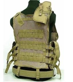 US SWAT-Airsoft Tactical Caça Combate Vest, Coyote Brown, SWAT - Image 3