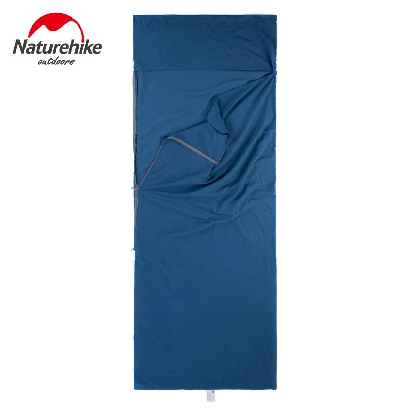 Naturehike envelope saco de dormir forro de algodão folha de acampamento ultraleve portátil caminhadas viagem ao ar livre hotel portátil sujo - Image 1
