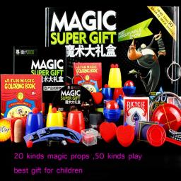 Conjunto de Truques Mágicos para Crianças, 50 Tipos, Jogar com DVD, Ensino Profissional Magic Prop, Gimick Card, Puzzle Toy, Presente - Image 1