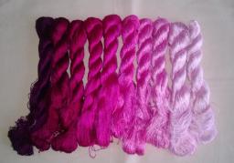 10 skeins chinês natural mulberry seda bordado fios fio 440m por skein #25 440m por skein - Image 1