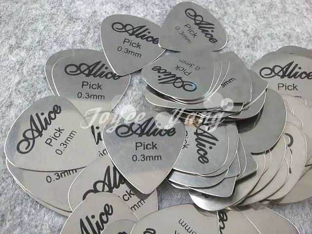 Conjunto de Palhetas de Coração 0.3mm para Guitarra, Violão e Baixo em Aço Inoxidável - 30 Peças com Frete Grátis