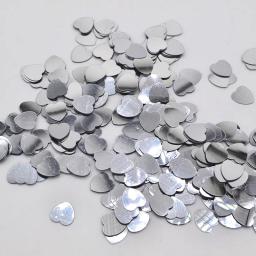 500 peças confete brilhante cor sólida coração confete diy amor para festa de casamento suprimentos decorativos de mesa - Image 3