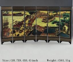 Decoração de tela dobrável doméstica de festival da qingming, produtos chineses de esmalte à mão - Image 3