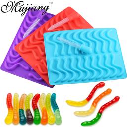 Mujiang-Silicone Bear Mold para Gummy Chocolate, Sugar Candy, Jelly Moldes, Snake Worms, Bandeja Ice Tube, Ferramentas de Decoração Do Bolo, 50 Cavidade - Image 4