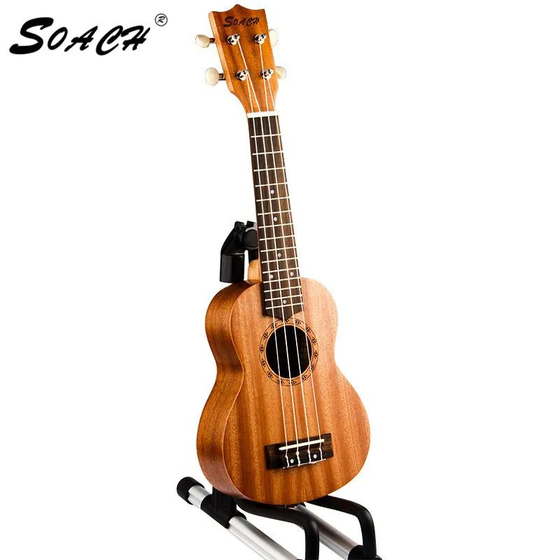 SOACH-Handmade Rosewood Fingerboard, guitarra de mogno para iniciantes, ukulele, Soprano, 4 cordas, guitarra para iniciantes, unisex, 21in - Image 1