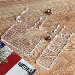 Bloco de carimbo acrílico claro transparente tijolo lidar com scrapbooking material cartão fazendo diário deco acessórios diy artesanato - Image 1