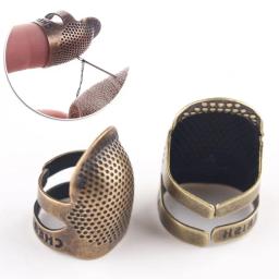 Protetor de dedo de metal, prático, dedal, artesanato, costura, diy, ferramentas de proteção para o dedo, acessórios de costura doméstica - Image 1