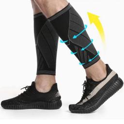 Caneleira esportiva para corrida, 2 peças, protetor de pernas e caneleiras, sem costura, elástica para homens e mulheres, fitness - Image 2