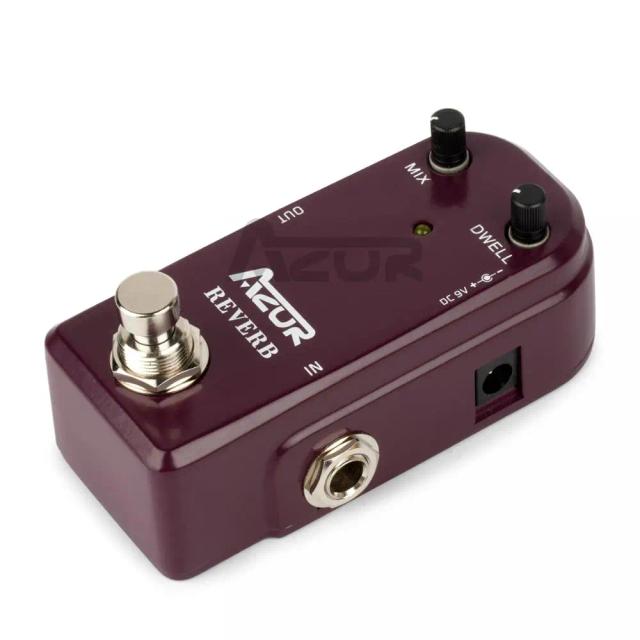Reverb Mini Pedal Azor AP311 para Guitarra - Efeito de Reverb Compacto 9V com Acessórios