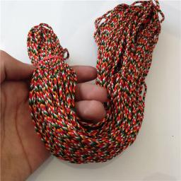 Fios coloridos de algodão de seda para joias, tibetano étnico, Nepal, descobertas tibetanas, pingentes Strand Knots, BD185 - Image 2