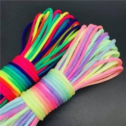 Corda Parachute Corda para Escalada, Equipamento de Sobrevivência Camping, Pulseira Paracord, Cores do Arco-Íris, III, 7 Strand, 5 Jardas, 4mm - Image 1