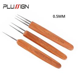 (1 gancho 2 ganchos 3 ganchos) 3 pçs/lote dreadlock crochê gancho dreadlocks ferramentas 0.5mm 0.75mm tamanho agulha de crochê de madeira para tranças de cabelo - Image 2
