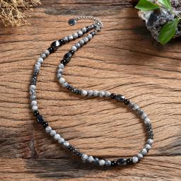 Nova pedra natural retro país frisado colar de casca de coco natural surf olho de tigre natural colar masculino tribal presente - Image 2