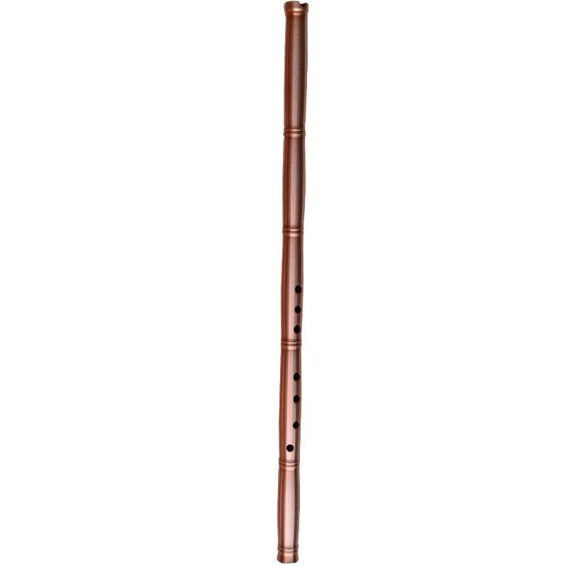 Short Xiao Não Dizi Bambu Comum Padrão De Metal Flauta, Sopros Profesional Fluta Instrumentos Musicais, Latão - Image 1