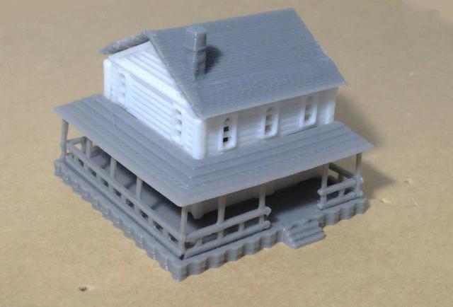 Casas de Dois Andares em Escala 1:220 para Layouts de Trens - Modelos Brancos do País Outland