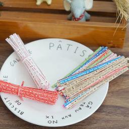 100 unidades/pacote pontos coloridos torção laços para doces bolo saco ornamento lollipop presentes pacote embrulho diy decoração de casamento - Image 3