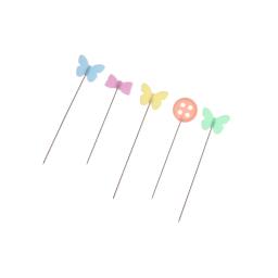 Botão Pins Com Caixa, Acessórios De Costura, Patchwork Pins, Artesanato, Flor, Laço, DIY, 100Pcs por lote - Image 4