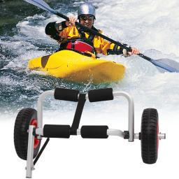Leve portátil dobrável barco caiaque transportadora canoa dolly tote carrinho de reboque transporte rodas removíveis - Image 2