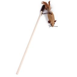 Animais de estimação gatos brinquedos gato vara conjunto de 7 peças animais de estimação gatos jogo interativo brinquedo simulação mouse molar pena suprimentos para animais de estimação presente para o gato - Image 5