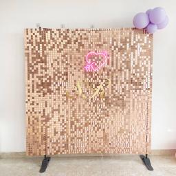 Painéis de lantejoulas coloridos e brilhantes, decoração para festas e eventos de parede - Image 2