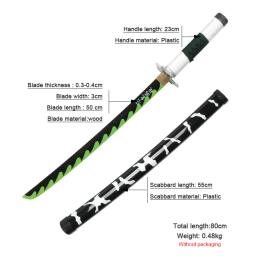 Kimetsu No Yaiba Anime Katana Cosplay Arma, Demon Slayer Espada, Zenitsu Kyoujurou Tanjiro, Original - Image 2