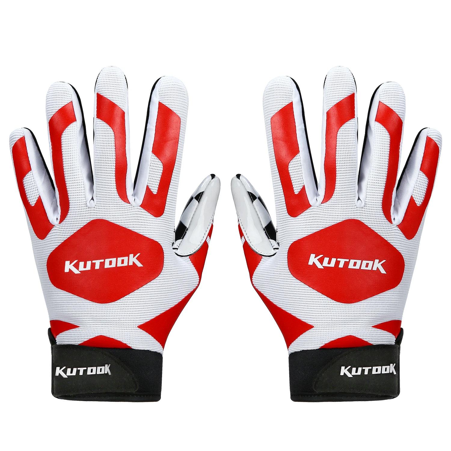 KUTOOK-Luvas antiderrapantes para goleiro, futebol americano, luvas de rugby, proteção palm pad, luvas de futebol, dedo cheio, luvas de beisebol - Image 1