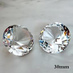 Joia em forma de diamante de cristal 30mm, ornamento de presente de natal para casamento - Image 1