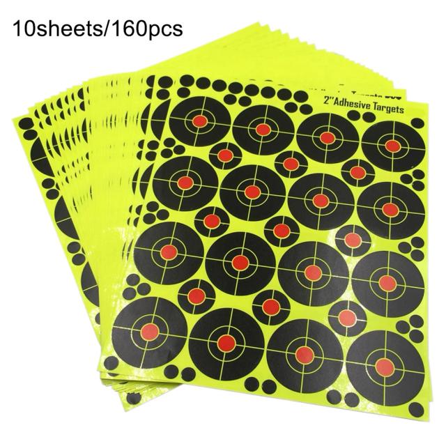 Conjunto de 160 Peças de Equipamento de Tiro para Paintball e Arco - Alvos de Papel Splatter com Direcionamento de 2 Polegadas para Atividades ao Ar Livre