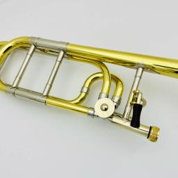 Brass Plated Trombone com Case, Bb/f, Instrumento Musical, Acessórios, Alta Qualidade, Frete Grátis, Novo - Image 6