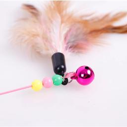 Pena de metal sino fio gatos vara para o brinquedo do gato brinquedos para animais estimação interativos suprimentos dla kota cosas suministros para gatos - Image 4