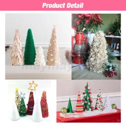 Cone De Isopor De Poliestireno, Cone De Espuma Plana Para Artesanato Artesanal, Celebração Do Partido DIY, Decorações Do Festival, Acessório De Natal - Image 6