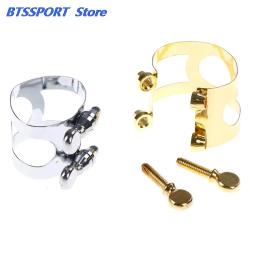Bocal Bocal Bocal, Ligadura Clip Fastener para Clarinete Peças, Metal Dourado e Cor Prata, Aço Inoxidável, Proteção - Image 4