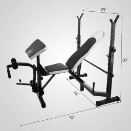 Bancada de levantamento de peso ajustável combinação fitness 660lb casa ginásio bancada rack treino ue grátis - Image 2