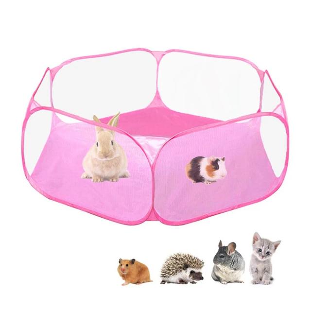 Gaiola Portátil Transparente para Animais de Estimação Pequenos - Ideal para Furões, Hamsters, Coelhos e Cães