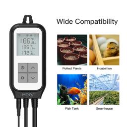 Tuya inteligente aquário termostato digital wifi com sensor de temperatura trabalho com aquecimento resfriamento haste eco tanque suporte vida inteligente - Image 6