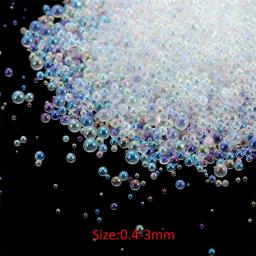 Mini Bolha Bola Beads para DIY Nail Art Decor, Pequeno Grânulo De Vidro, Resina De Enchimento Para Molde De Silicone, Enchimento Epóxi UV, 10g, 20g, 0.4-3mm - Image 4