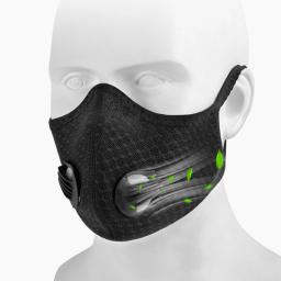 Esportes máscara facial com filtro ativado pm 2,5 do carbono, lavável, reusável, anti-dustproof - Image 3