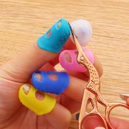 Dedais de silicone multifuncionais, cor aleatória, respirável, manga protetora, acessório de costura, artesanato diy, 5pcs - Image 4